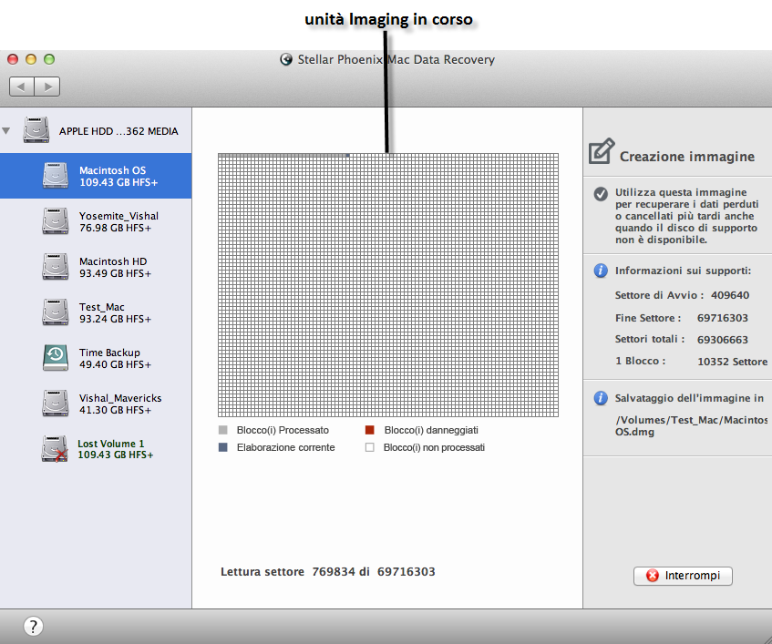 Crea immagine su Mac