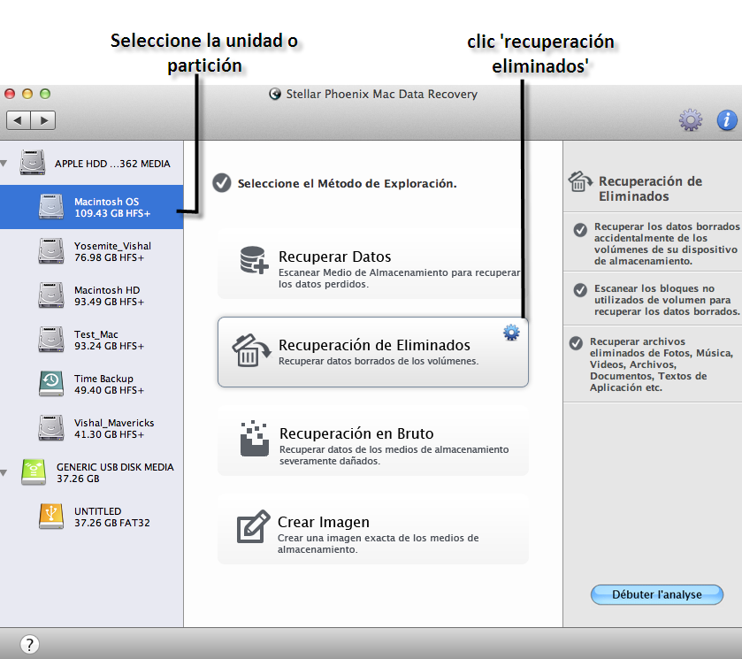 Recuperación de archivos eliminados por Mac