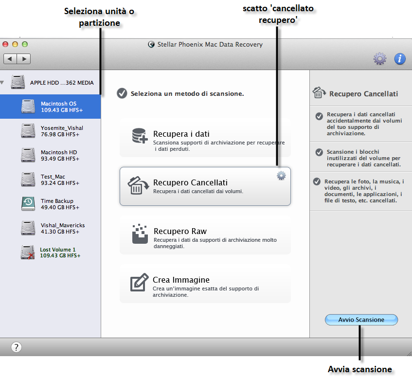 Mac recuperare file cancellati