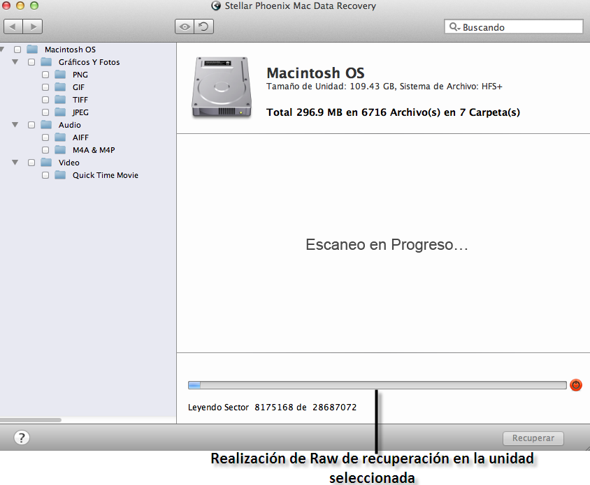 Recuperación de unidad corrupta de Mac