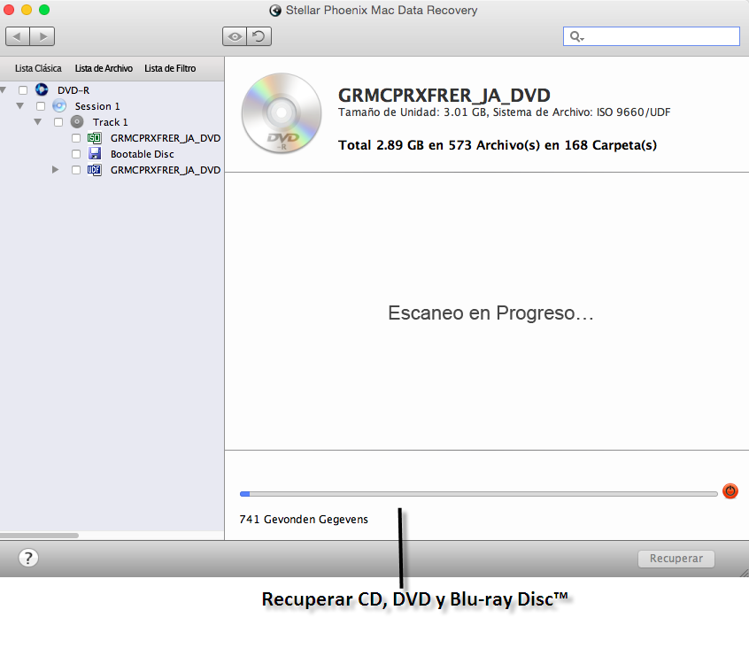 Mac CD de recuperación de DVD