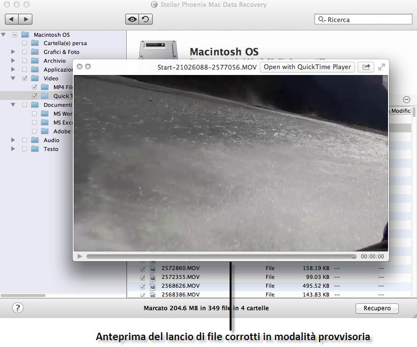 recupero di dati Preview Mac