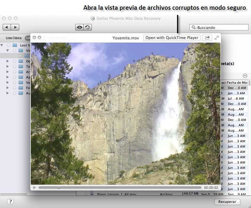 Vista previa segura archivos borrados de Mac