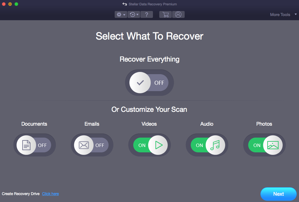 Select What to Recover