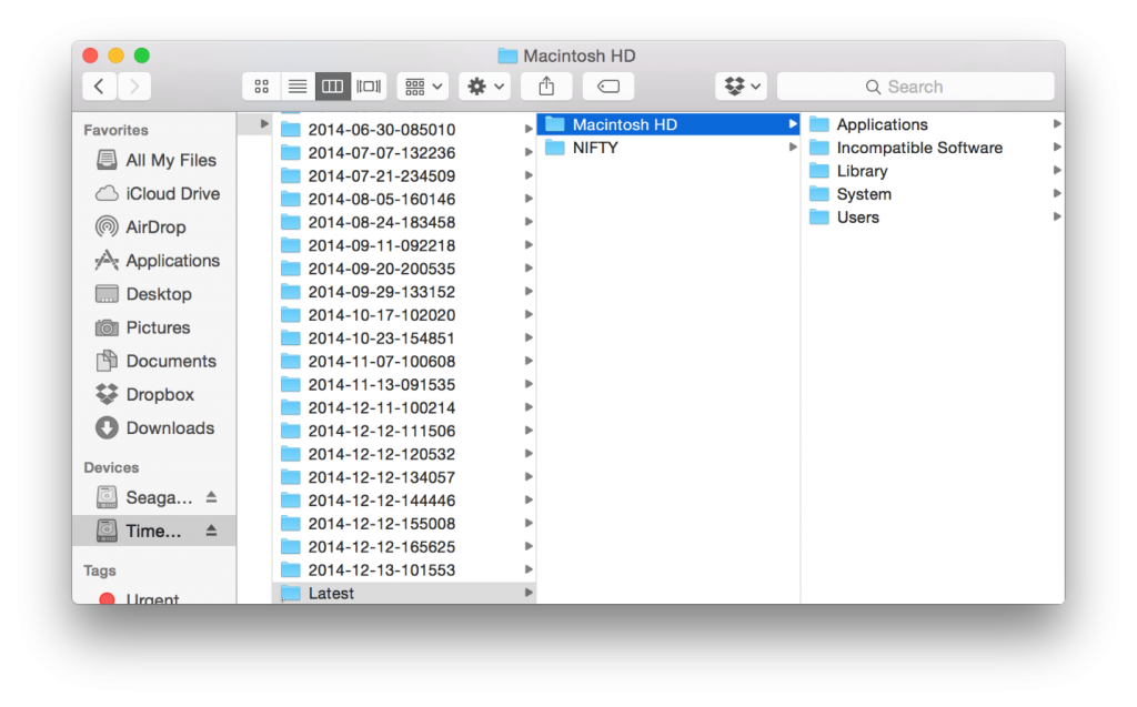 Selective Restore a Mac From a Time Machine Backup