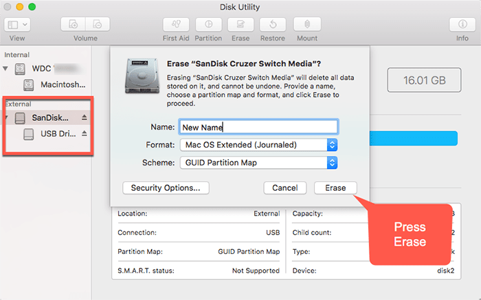 Format Mac USB Drive
