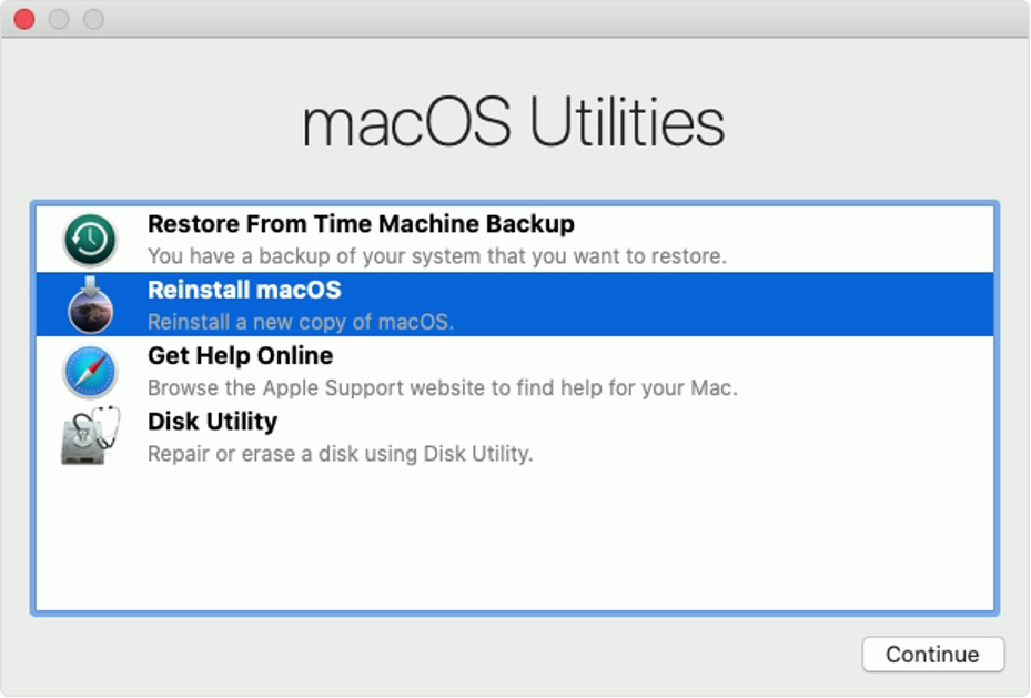 Reinstall macOS