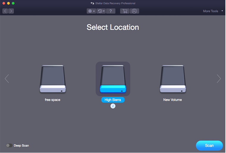 Choose your APFS hard drive for data recovery